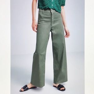 Zara wide leg high rise pants 6